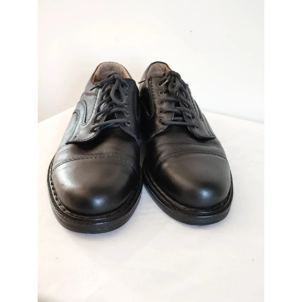 Jarman Italian Collection Black Leather Cap Toe Formal Dress Shoes Men 9M EUC